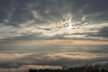 三次市高谷山展望台から見える雲海
