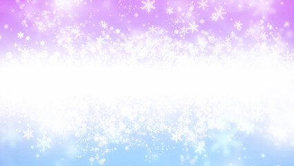 雪の降っている風景_コピースペース