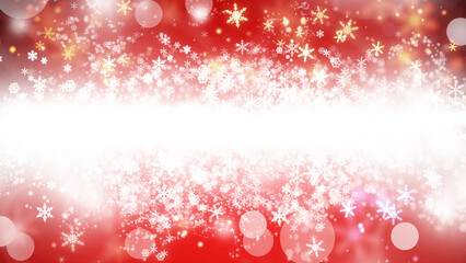 冬_クリスマス_雪景色_RED_イメージ背景_コピースペース