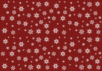 Christmas wrapping paper, white stars on a red background © g_oann