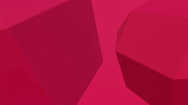 Seamless Looping Pink Geometric 3D Shapes Motion Background