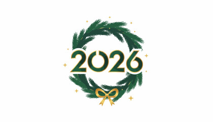 Christmas and New Year Festive Emblem 2026