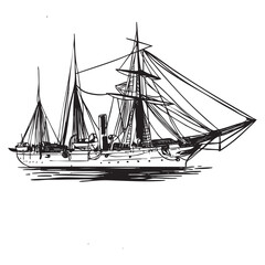 sailing ship on the sea