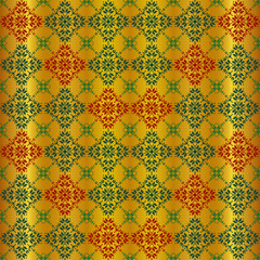 Geometric pixel art pattern. Abstract pixel art geometric ethnic pattern design for fabric, carpet, tile, rug, clothing, embroidery, needlepoint and background. Vector pixel art seamless motif ethnic