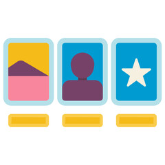 movie poster flat icon