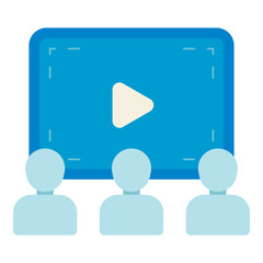 movie theater audience flat icon