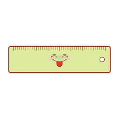 ruler playful face cartoon cute