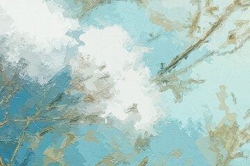 Various oil paintings, flowers, chrysanthemums, streams, plum blossom scenery, snow scenery, butterflies