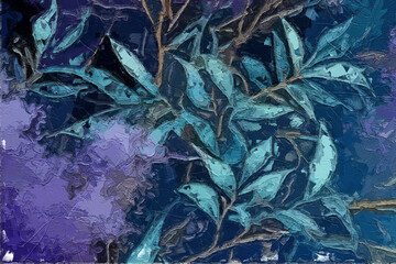 Various oil paintings, flowers, chrysanthemums, streams, plum blossom scenery, snow scenery, butterflies