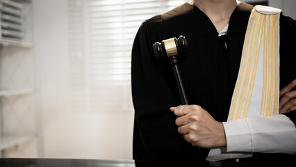 A female legal professional international trade, cyber law matters, Upholding global justice,...