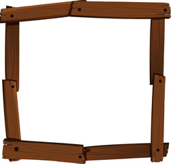 Rustic wooden frame with a rough, handcrafted look, perfect for country-style designs.