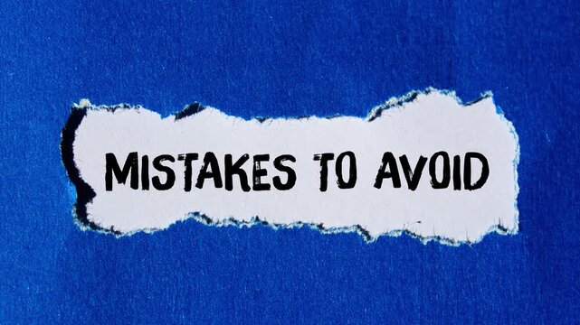 Mistakes to avoid message writing on ripped torn paper background