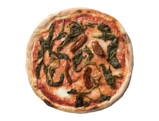 Pizza con pomodori secchi e verdure