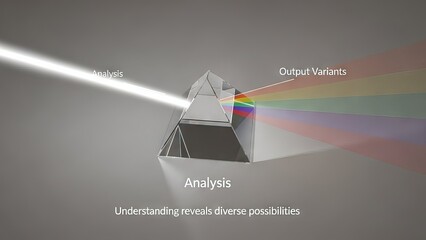 Prism Splitting Light Into a Rainbow Spectrum