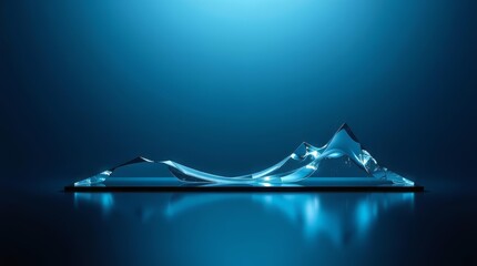 Glass peak waveform illustration for social media detox and notification control content