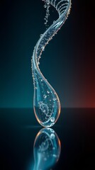 Glass particle spiral illustration for dopamine detox and digital fasting guides