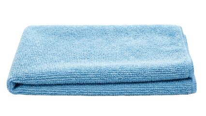 Microfiber Towel: A folded microfiber towel, clean and soft, lies on a surface, ready for use, symbolizing cleanliness and hygiene.