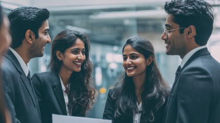 Indian business professionals in a collaborative office meeting