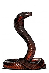 egyptian cobra naja haje isolated illustration