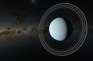Uranus - supercloseup view 3d illustration