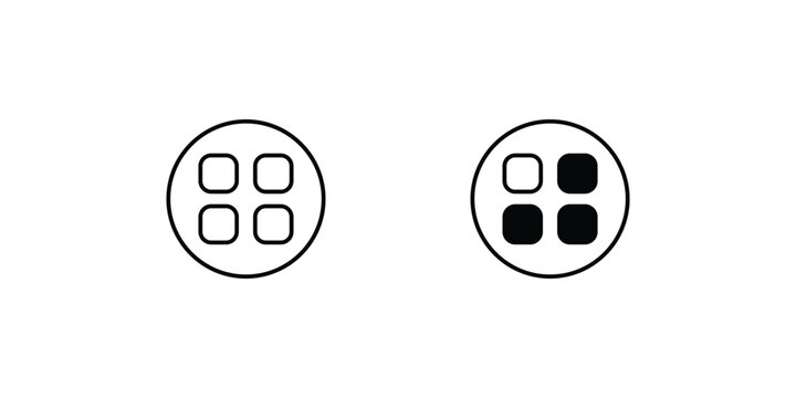 Category set icon with white background vector stock illustration