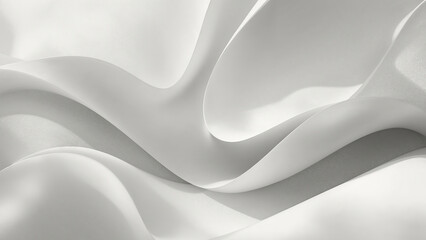 Smooth white abstract waves with elegant curves creating a minimalist textured background. Modern trendy tone hue shade color of the year 2026