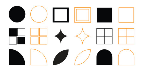 Minimalist Geometric Shape Grid Design