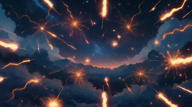  A meteor exploding in the Earth&rsquo;s atmosphere, the energy released from the meteor, bolide impact, a meteoric explosion