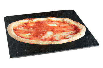 Pizza margherita su tagliere in pietra