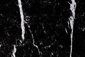 Selbstklebende Fototapeten Marmor Natural Nero Marquina marble background, texture for awesome stylish design.  © Dmytro Synelnychenko