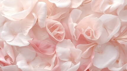 spring floral pattern with light pink and white tones, full-frame composition, soft focus effect, minimal and elegant feminine background