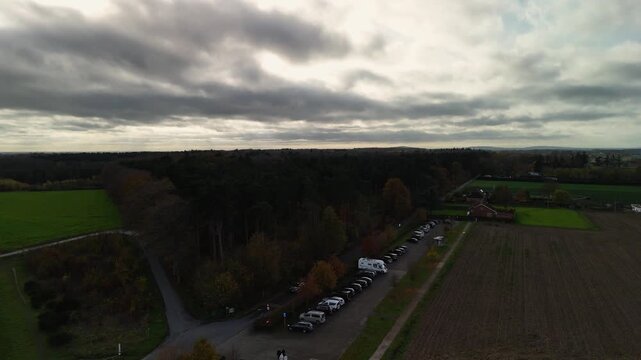 Drone View of Polygon Wood Memorial and Cemetery on WWI Battlefields