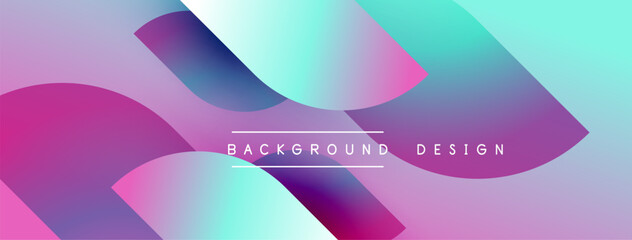 Abstract colorful background. Overlapping shapes create vibrant gradients, modern design elements. Text reads background design.