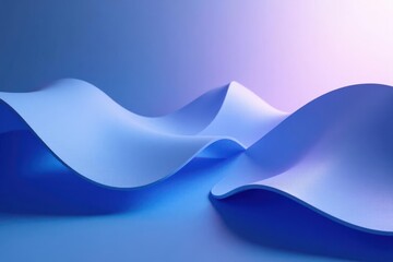 Abstract Blue Undulating Forms A Serene Visual Representation of Flowing, Curving, and Intertwined Shapes in a Soothing Color Palette