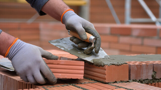 construction worker with trowel