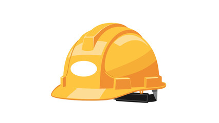 Fototapeta premium A yellow hard hat on a white background