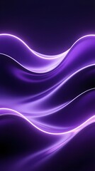 Fototapeta premium Futuristic Neon Purple Symmetrical Fluid Line Background For Mobile Phone UI