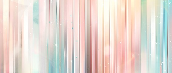 Soft pastel colors blend together in an abstract design with shimmering light effects and vertical lines