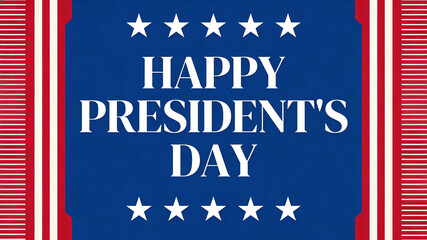 The star bar element represents the commemorative concept of President's Day and paying tribute to national leaders, and is suitable for holiday commemorative promotional materials.
