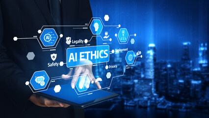 Explore the significance of AI ethics in contemporary society, focusing on essential aspects like safety, privacy, legality, and employment in technology-driven environments. Tessel