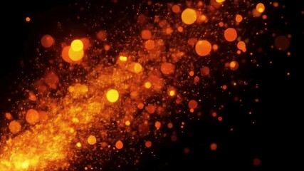 Fiery Orb Explosion: A dynamic display of radiant orange orbs bursts against a black background. Suggesting energy, passion, and artistic flair. Capturing the essence of a burning sensation.
