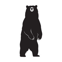 Standing Bear Silhouette Isolated