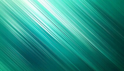 Abstract teal and green diagonal lines create a motion blur effect, with bright light in the upper left corner