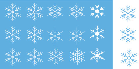 Charming snowflake pattern on blue for winter holiday cheer and festive backgrounds, perfect for seasonal promotions and designs