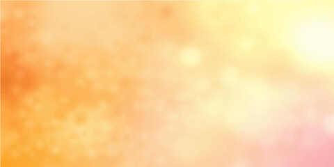 Abstract colorful Christmas background with orange bokeh light and glowing gold glitter sparkles in a shiny holiday vector illustration © alien