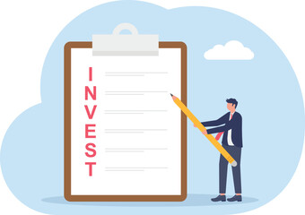 illustration of developing an investment strategy plan for the business sector

