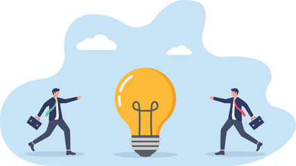 illustration of competition for the market with strategies, ideas, and innovations
