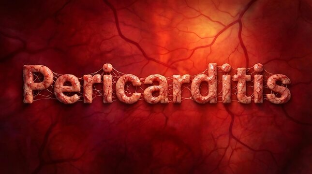 Visually striking pericarditis concept art for medical education or health awareness campaigns