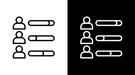 Poll Results White Icon Set Design