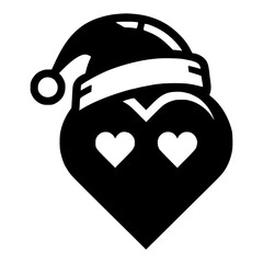 Santa Claus like silhouette depicting christmas love vector image illustration